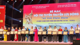 Lào Cai đoạt 1 Huy chương Vàng tại Hội thi Tuyên truyền lưu động toàn quốc "Về với Điện Biên"