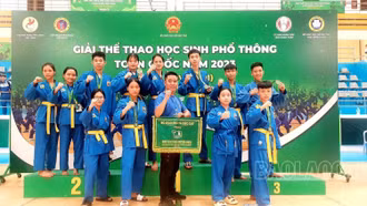 Đoàn vận động viên học sinh Lào Cai giành Huy chương Vàng tại Giải Thể thao học sinh phổ thông toàn quốc