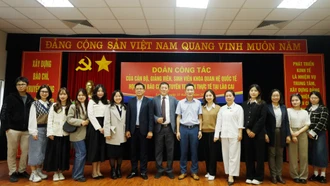 Đoàn công tác của Học viện Báo chí và Tuyên truyền thực tế tại Lào Cai