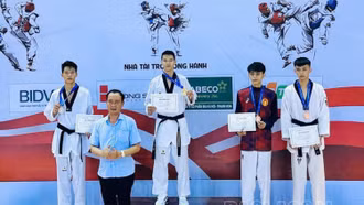 Taekwondo Lào Cai giành 1 huy chương tại Giải Vô địch taekwondo quốc gia