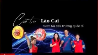 Xem các nữ lực sỹ Lào Cai luyện tập