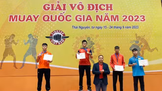 Các võ sĩ Muay Lào Cai giành 2 huy chương tại Giải Vô địch Muay quốc gia