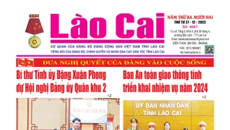 Báo Lào Cai Thường kỳ số 4067 số ra ngày 27/12/2023