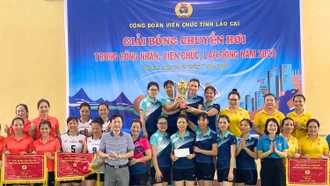 Bế mạc Giải bóng chuyền hơi Công đoàn Viên chức tỉnh năm 2023 