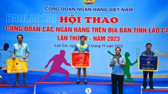 Ngân hàng Nhà nước Việt Nam Chi nhánh Lào Cai nhất toàn đoàn Hội thao công đoàn các ngân hàng trên địa bàn tỉnh năm 2023