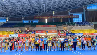 Hơn 450 vận động viên tham dự Hội thao công đoàn các ngân hàng trên địa bàn tỉnh Lào Cai