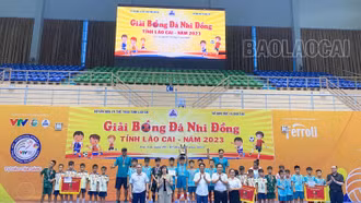 Bế mạc Giải bóng đá Nhi đồng tỉnh Lào Cai năm 2023