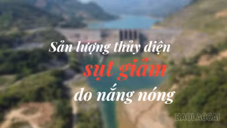 Sản lượng thủy điện sụt giảm do nắng nóng