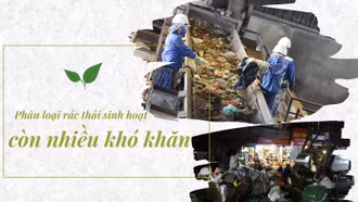 Phân loại rác thải sinh hoạt còn nhiều khó khăn