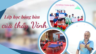 Lớp học bóng bàn của thầy Vinh