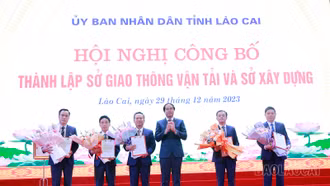 Công bố thành lập Sở Giao thông vận tải và Sở Xây dựng