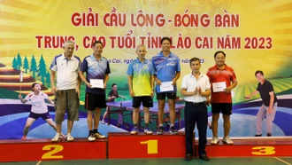 Bế mạc Giải cầu lông - bóng bàn trung, cao tuổi năm 2023