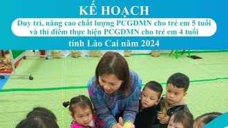 [Infographic] Phấn đấu đạt chuẩn Phổ cập giáo dục mầm non cho trẻ 4 tuổi vào tháng 12/2024