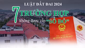 [Infographic] Luật Đất đai 2024: 7 trường hợp không được cấp "sổ đỏ"