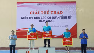 Văn phòng Tỉnh ủy Nhất toàn đoàn Giải thể thao Khối Thi đua các cơ quan Tỉnh ủy năm 2023