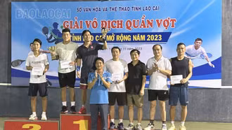Bế mạc Giải vô địch quần vợt tỉnh Lào Cai mở rộng năm 2023