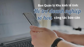 Ban Quản lý Khu kinh tế tỉnh: Hỗ trợ doanh nghiệp số hóa công tác báo cáo