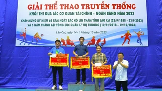 Ngân hàng Nhà nước Việt Nam Chi nhánh Lào Cai nhất toàn đoàn Giải thể thao truyền thống Khối thi đua các cơ quan tài chính - ngân hàng năm 2023