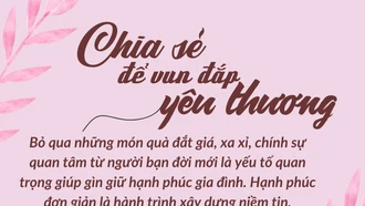 Chia sẻ để vun đắp yêu thương