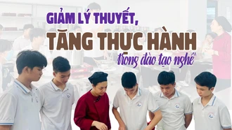 Giảm lý thuyết, tăng thực hành trong đào tạo nghề 