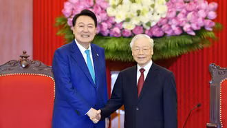 Tổng Bí thư Nguyễn Phú Trọng tiếp Tổng thống Hàn Quốc