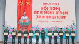 Quân khu 2 tổng kết thực hiện Luật Sĩ quan Quân đội nhân dân Việt Nam