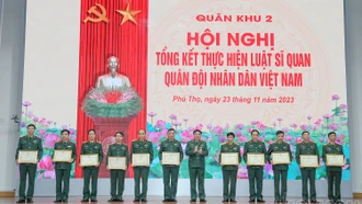 Quân khu 2 tổng kết thực hiện Luật Sĩ quan Quân đội nhân dân Việt Nam