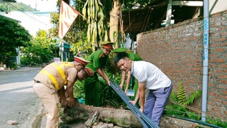 Ra quân xử lý vi phạm an toàn giao thông, trật tự đô thị trên địa bàn xã Quang Kim