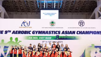 Việt Nam dẫn đầu toàn đoàn tại Giải vô địch Thể dục Aerobic Châu Á lần thứ 9