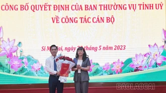 Công bố quyết định của Ban Thường vụ Tỉnh ủy về công tác cán bộ