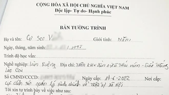 Thị trấn Phố Lu xử phạt vi phạm hành chính một người dân đốt nương khi đang có cảnh báo cháy rừng