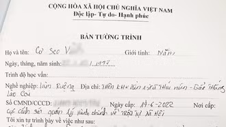 Thị trấn Phố Lu xử phạt vi phạm hành chính một người dân đốt nương khi đang có cảnh báo cháy rừng
