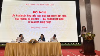 Lấy ý kiến góp ý dự thảo Nghị định quy định về xét tặng Giải thưởng Hồ Chí Minh, Giải thưởng Nhà nước về văn học, nghệ thuật