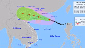 Thời tiết ngày 17/7: Bão số 1 giật cấp 15 gây mưa rất to ở Bắc Bộ