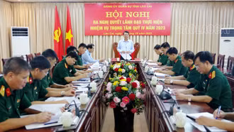 Đảng ủy Quân sự tỉnh ra Nghị quyết lãnh đạo thực hiện nhiệm vụ trọng tâm quý IV năm 2023