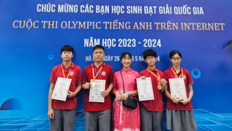 Trường THCS Lê Quý Đôn có 15 học sinh đoạt giải tại Cuộc thi IOE cấp quốc gia năm học 2023 - 2024