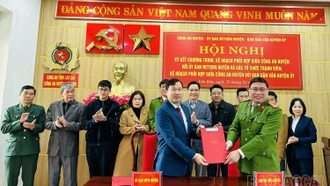 Văn Bàn: Ký kết phối hợp đẩy mạnh phong trào toàn dân bảo vệ an ninh Tổ quốc trong tình hình mới