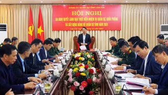 Đảng ủy Quân sự tỉnh Lào Cai ra Nghị quyết lãnh đạo thực hiện nhiệm vụ năm 2024