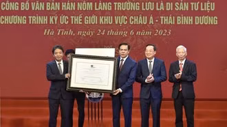 Văn bản Hán Nôm Làng Trường Lưu được công nhận là di sản tư liệu thế giới