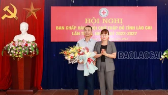 Đồng chí Vũ Viết Trường được bầu giữ chức Chủ tịch Hội Chữ thập đỏ tỉnh Lào Cai