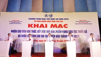 Khai mạc phiên chợ thúc đẩy tiêu thụ sản phẩm vùng dân tộc thiểu số và miền núi tại huyện Bảo Thắng