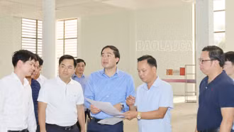 Chủ tịch UBND tỉnh Trịnh Xuân Trường kiểm tra công tác chuẩn bị tổ chức Hội chợ Thương mại Quốc tế Việt - Trung (Lào Cai)