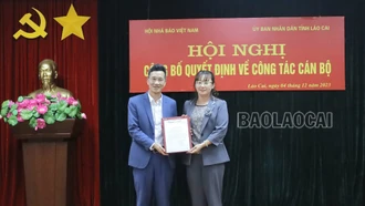 Nhà báo Lê Trường Giang được bầu làm Chủ tịch Hội Nhà báo tỉnh Lào Cai