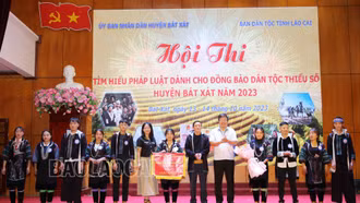 Xã Pa Cheo giành giải Nhất Hội thi tìm hiểu pháp luật dành cho đồng bào dân tộc thiểu số huyện Bát Xát năm 2023