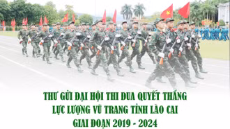 Thư gửi Đại hội Thi đua Quyết thắng lực lượng vũ trang tỉnh Lào Cai giai đoạn 2019 - 2024