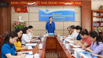 Chủ tịch Hội Liên hiệp Phụ nữ Việt Nam Hà Thị Nga làm việc với Hội phụ nữ tỉnh