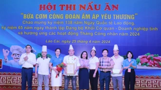 Sôi nổi Hội thi “Bữa cơm công đoàn ấm áp yêu thương” năm 2024