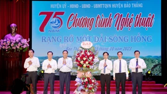 Huyện Bảo Thắng: Chương trình nghệ thuật chào mừng 75 năm thành lập đảng bộ huyện 