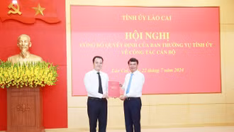 Công bố quyết định điều động, bổ nhiệm Trưởng Ban Nội chính Tỉnh ủy Lào Cai