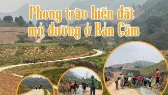 Phong trào hiến đất mở đường ở Bản Cầm